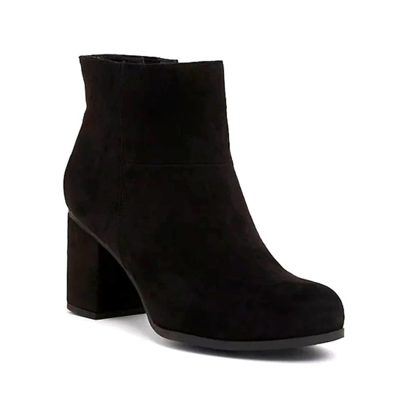wide width block heel booties